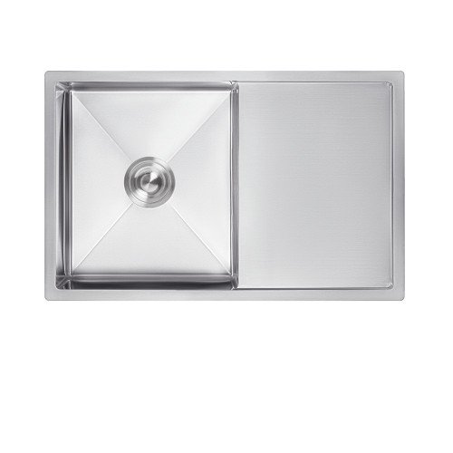 Мойка для кухни интегрированная Lidz Handmade H7850 (LDH7850BRU35390) Brushed Steel 3,0/0,8 мм